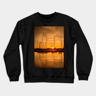 Sunset at the marina of Lefkada Crewneck Sweatshirt